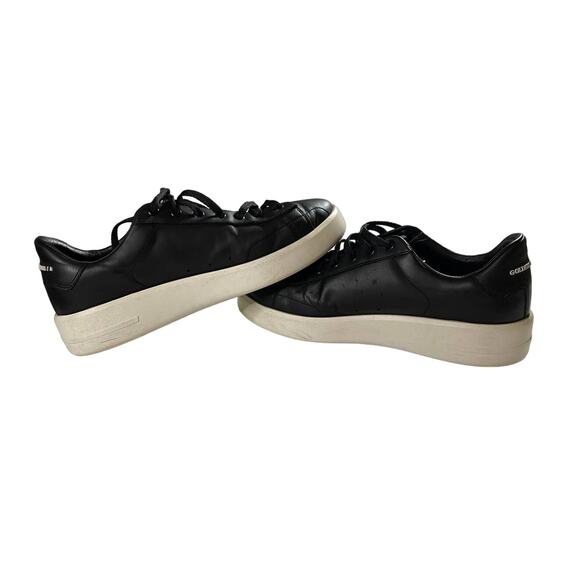Golden Goose Pure-Star Low Black Leather Sneakers 42 (US 9-9.5) - Picture 5 of 9